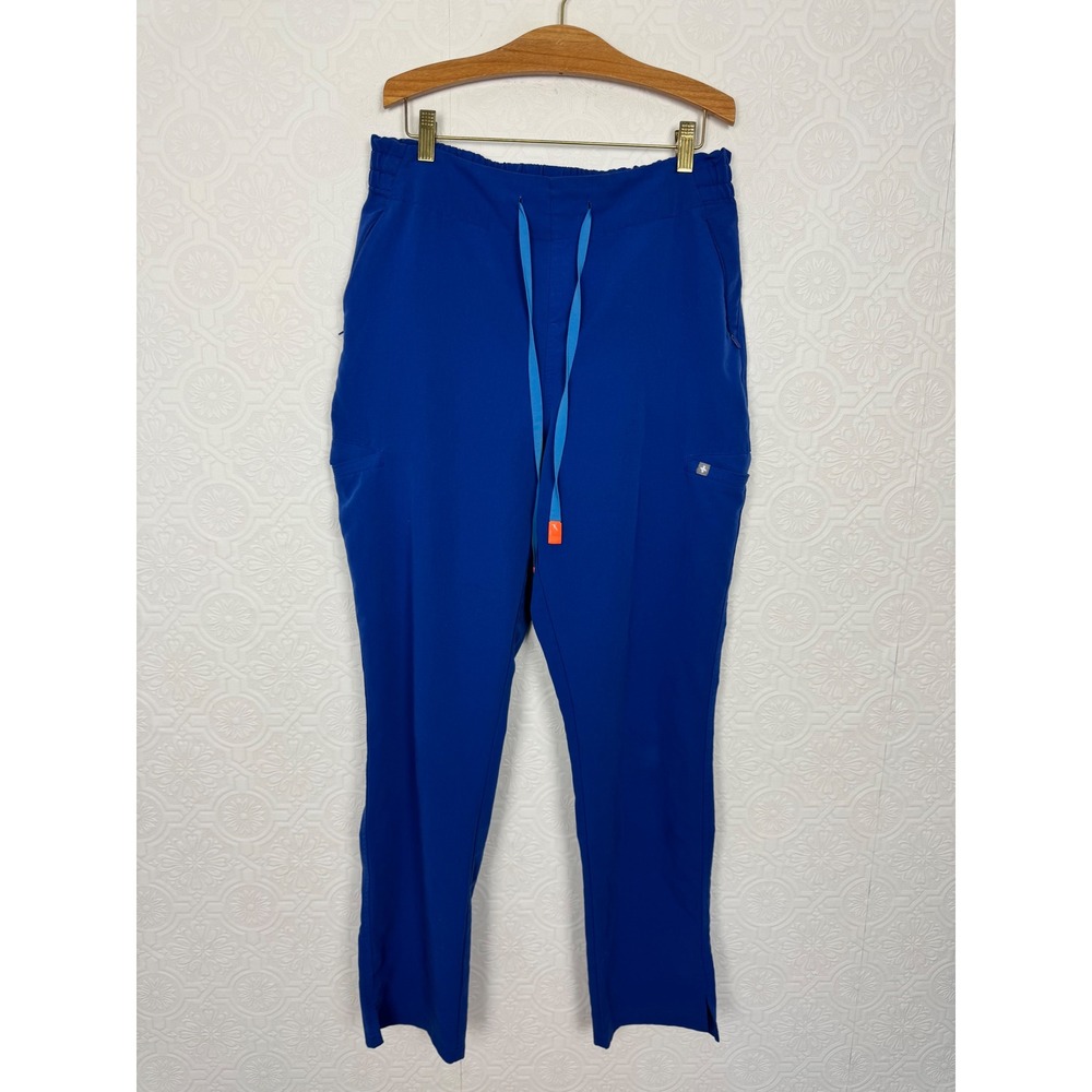 FIGS Technical Collection Royal Blue Scrub Pants Medium Cargo Straight Leg